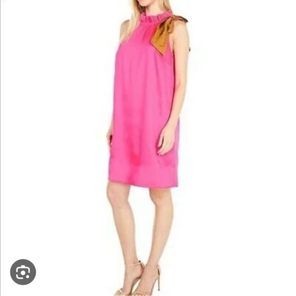 Worn Once J Crew Silk Dress with Neck Tie - Picture 3 of 7